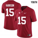 NCAA Youth Alabama Crimson Tide #15 Ronnie Harrison Stitched College Nike Authentic Crimson Football Jersey KL17R64QL